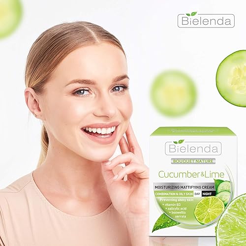 Miniatura 5 de Bielenda Crema hidratante matificante de pepino y lima para pieles mixtas y grasas 1.7 oz