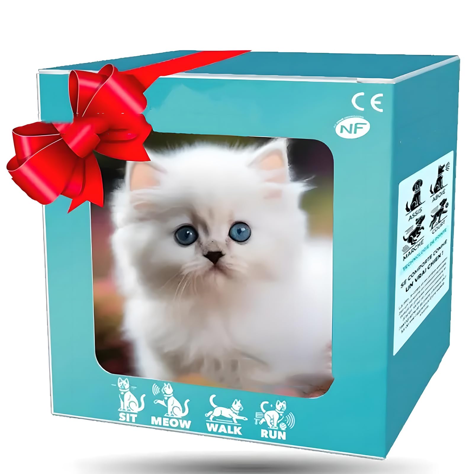 Gattino Robot Interattivo con Pelo Morbido - Gatto Robotico Realistico 2026, Cammina, Miagola e Scodinzola Intelligente, Giocattolo Animale Realtistico per Bambini e Ragazze #1