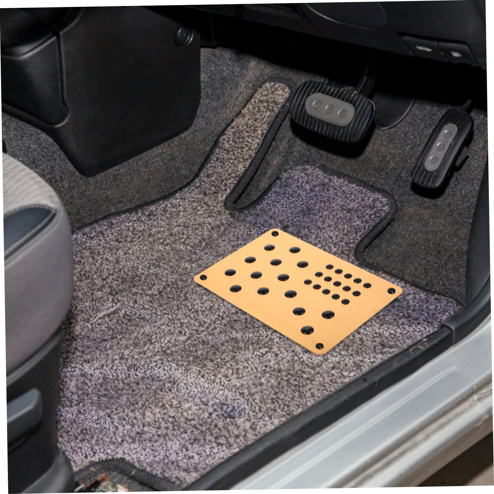 Unomor Cars Floor Mats Fit Foot Pedal Protector Liners for Van SUV Truck Easy Installation Aluminum Alloy Decorative — view 5