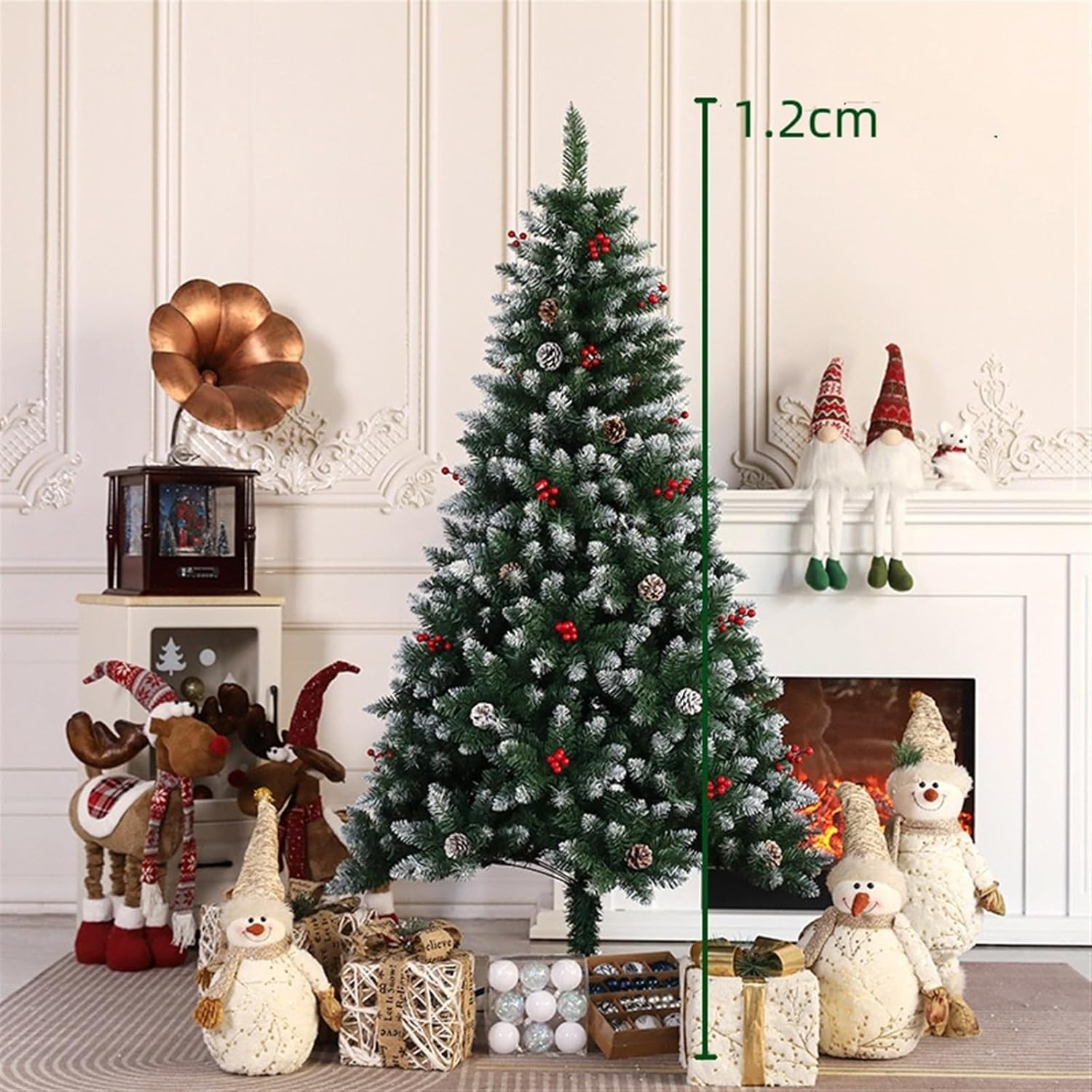 2.4m Christmas Tree, Premium Artificial Holiday Christmas Tree for Home, Quick Assembly Suitable for Home, Shops and Holiday Office, Party Decoration, Recyclable and Environmentally Friendly