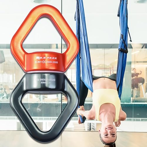 Miniatura 6 de S.E.PEAK Columpio giratorio de 30 kN, dispositivo giratorio de 360  certificado CE, accesorio colgante silencioso para columpio de árbol, danza aérea