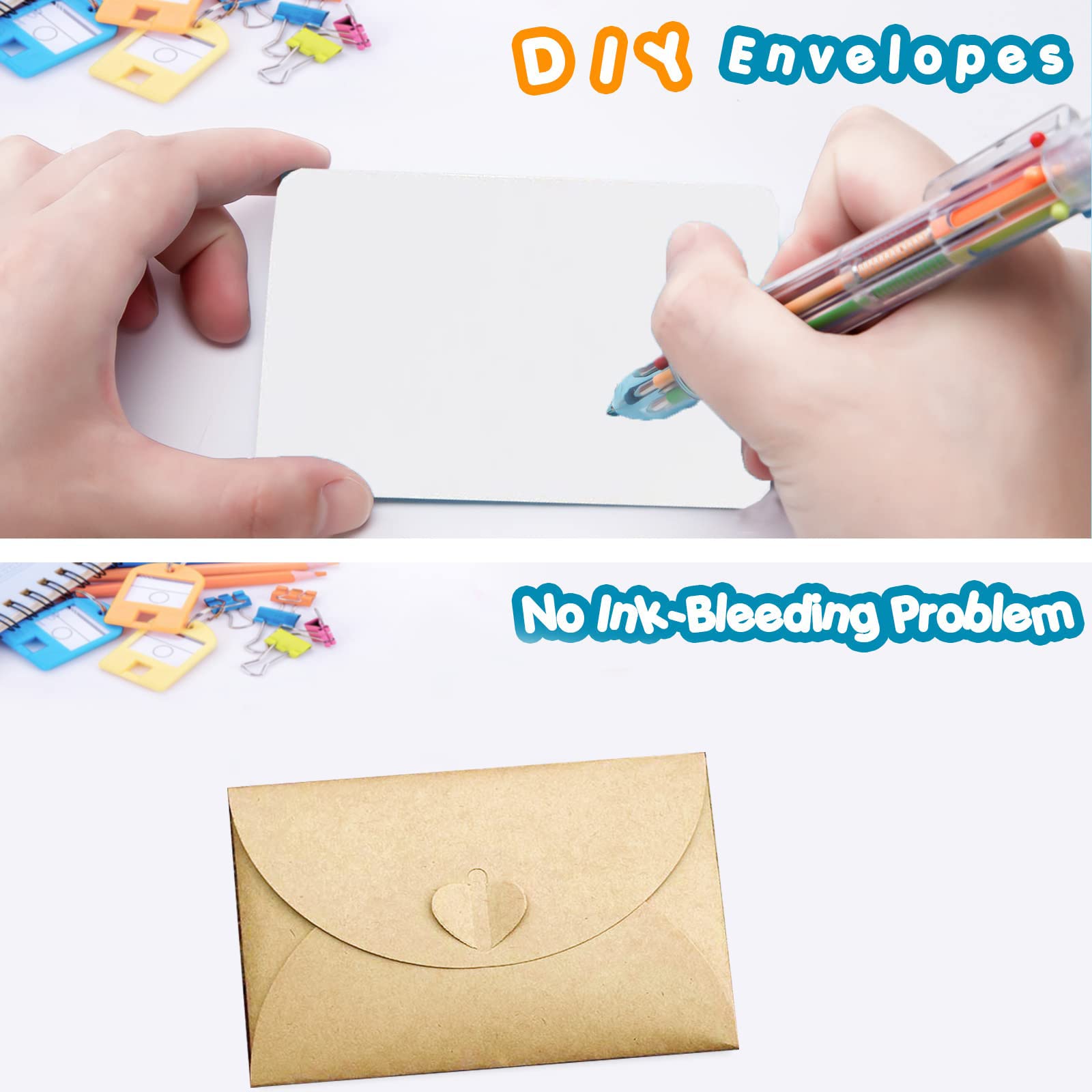 Buste Da Lettera Bianche Formato B6 12,5x17,5 Cm - 50 Pezzi, Lembo Gommato - Foto 2