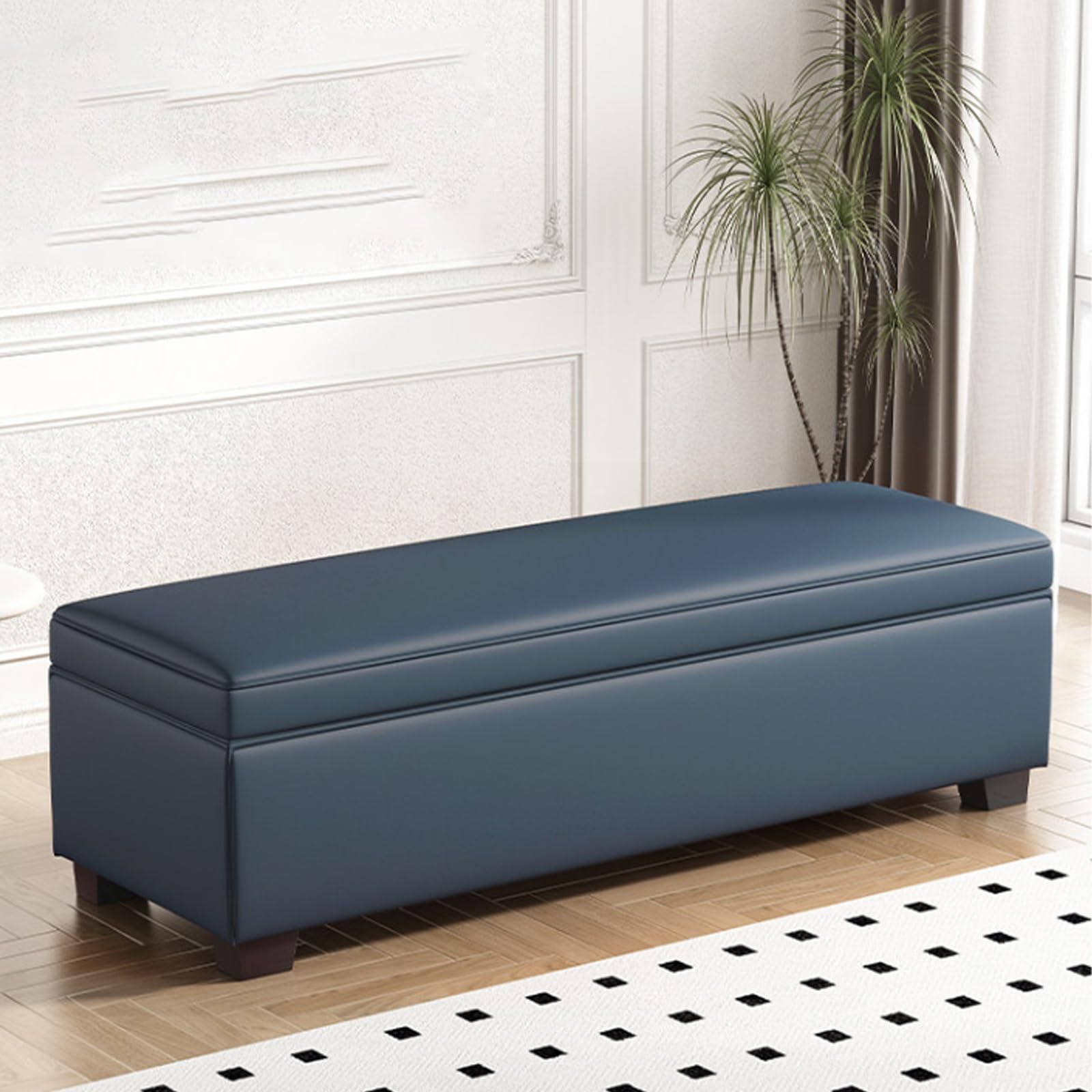Banc ottoman de rangement avec armoire cachée pour entrée et salon