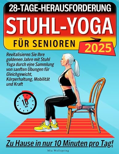 Stuhl-Yoga für Senioren: Revitalisieren Sie Ihre goldenen Jahre mit Stuhl Yoga durch eine Sammlung von sanften Übungen für Gleichgewicht, Körperhaltung, Mobilität und Kraft