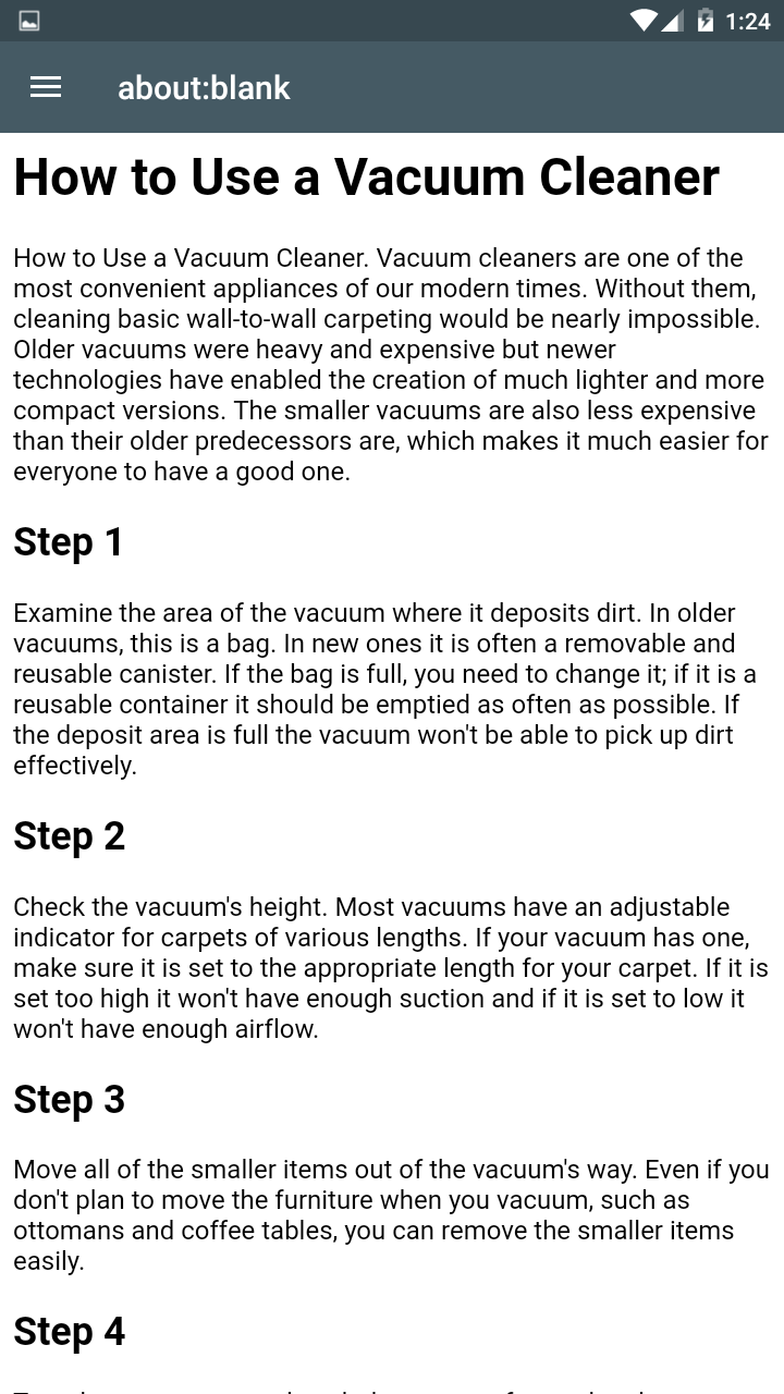 How do you use a vacuum cleaner step by step? - App on Amazon Appstore