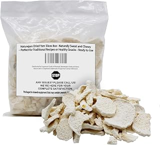 Naturejam Dried Yam Slices 8oz - Naturally Sweet and Chewy – Perfect for Traditional Recipes or Healthy Snacks - Ready to Use