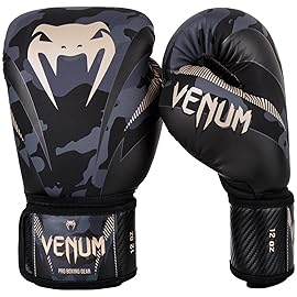 Venum Impact Boxing Gloves - Dark Camo/Sand - 10oz