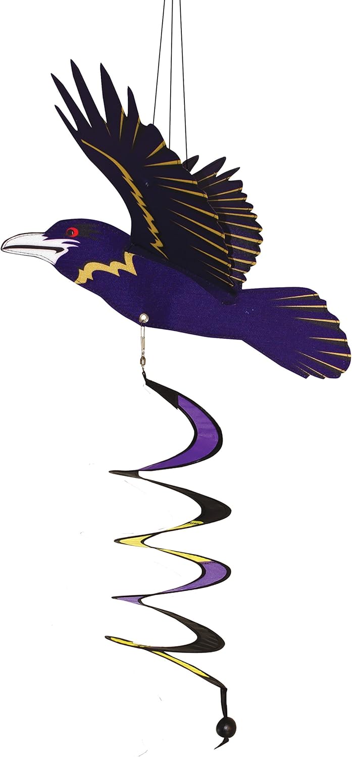 In the Breeze 4981 — Blue Jay Twister — Unique Outdor Hanging Bird Decoration Spinner for Porches, Patios, Decks