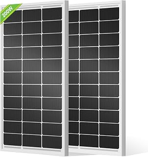 ECO-WORTHY 2 Pack 100W Monocrystalline Solar Panels 23% Efficiency for 12V/24V RV Boat Off-Grid Batteries