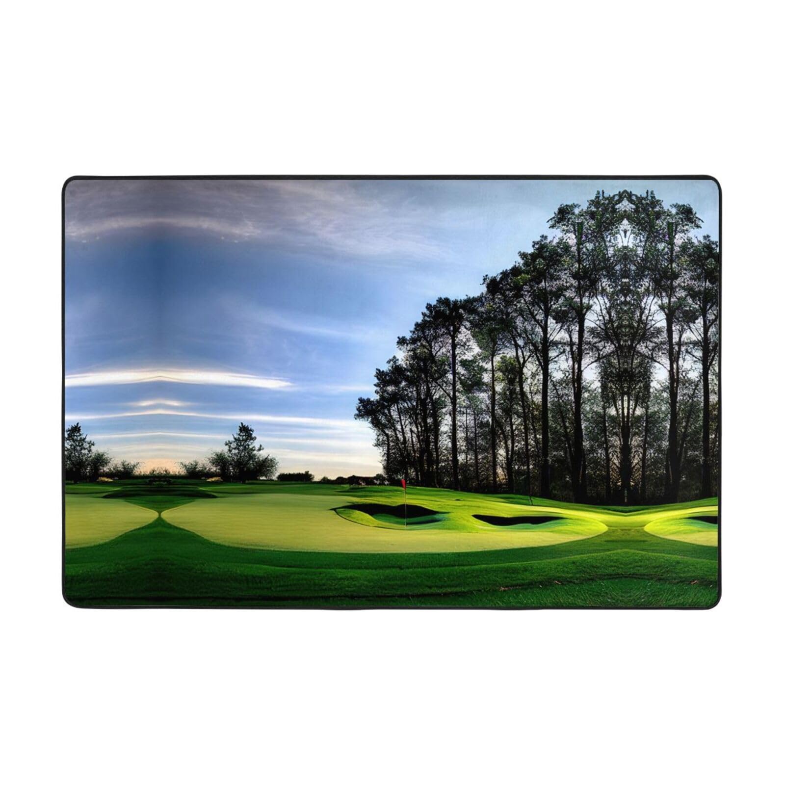 Tapis de golf motif arbres texture super douce décoration intérieure