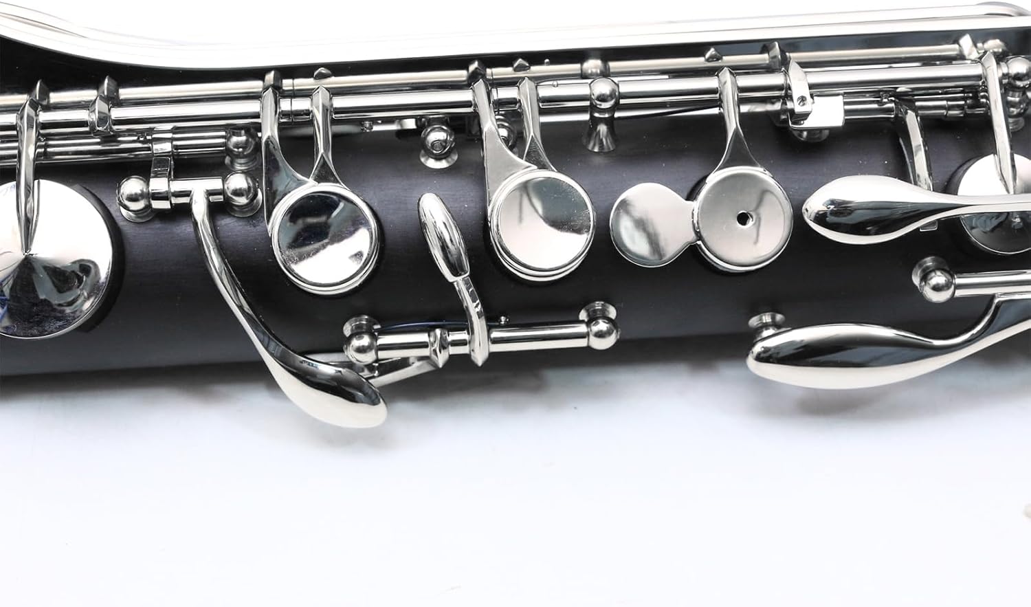 Vetimobato Advance Bass Clarinet Low C Bb Key Clarinet with Case Professional Level Easy blowing Nickel Plated keys (Low C Bb Key)