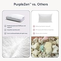 Vista 7 de Vesta PurpleZen Eco-Luxe Almohada de Plumón, Almohada de Soporte, Adaptable y Suave para Personas que Duermen Boca Arriba, Boca Abajo o de Lado