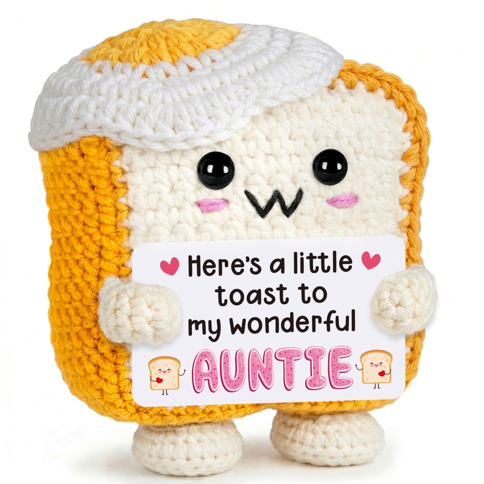 Buioata Auntie Gifts - Handmade Emotional Support Crochet Toast Figurine — image 1