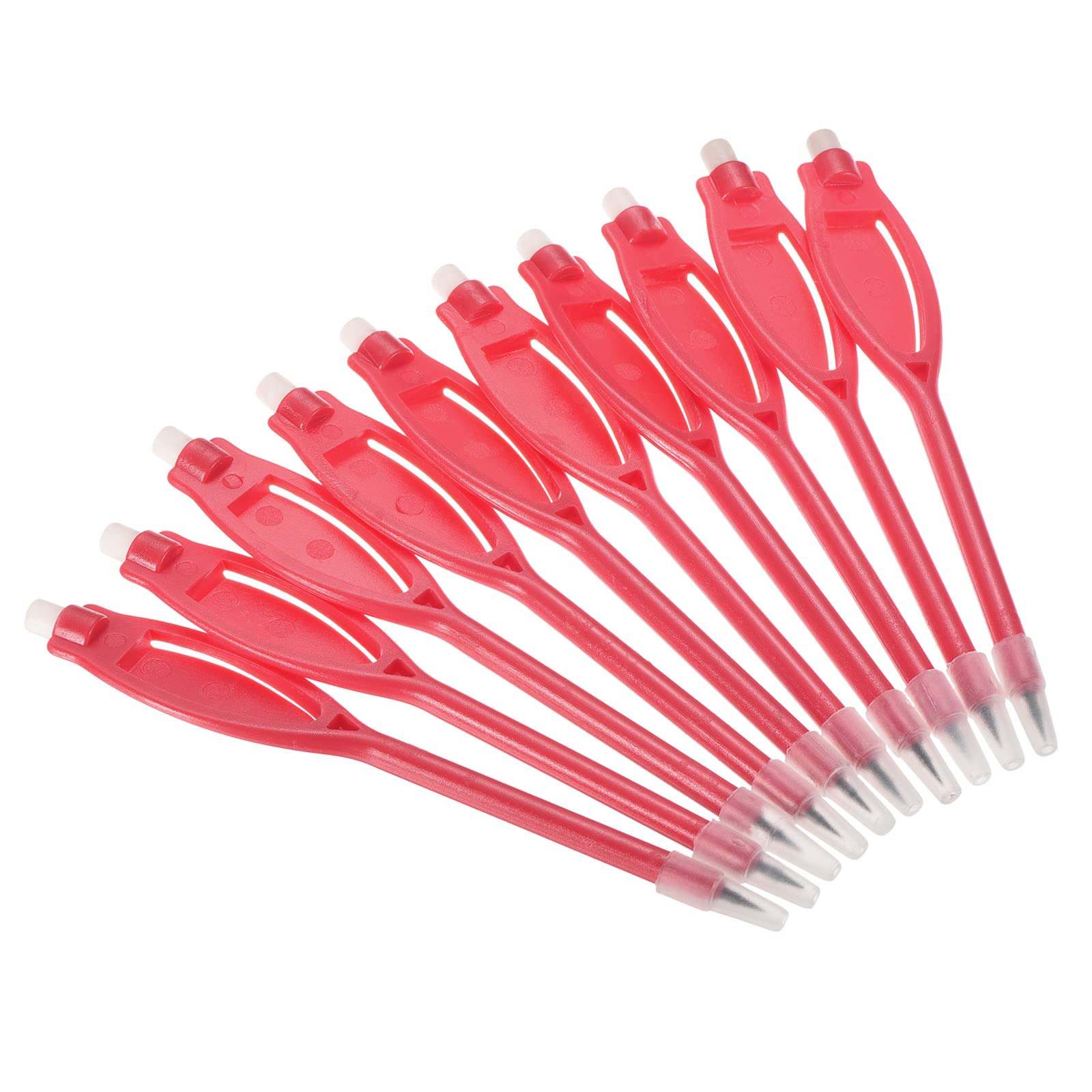 PATIKIL Golf Scoring Pencils with Eraser, 10 Pack Rectangle Clip Plastic 2H Marker Pens for Sport Games Meeting Red