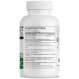 Bronson Maca Root Extra Lepidium Meyenii, Non-GMO, 120 Vegetarian Capsules