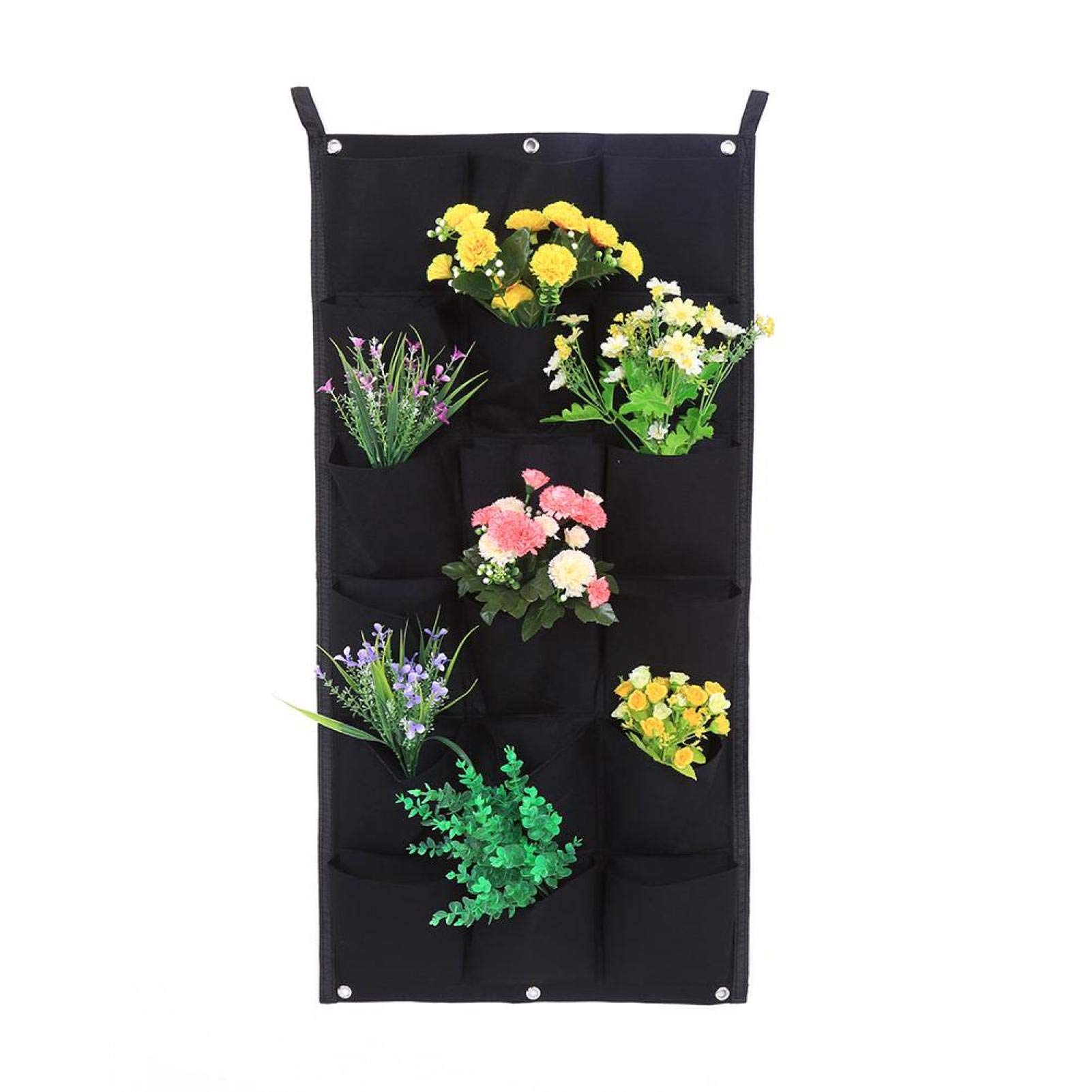 Vertical Wall Hanging Planters, Multi Pockets Felt Plant Grow Container Bags r for Yard Garden Balcony Decoration(18-Pocket)