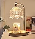 Candle Warmer Lamp with Timer and Dimmer,Electric Gold Light Gifts for Women Melt Wax Warmer Lamp with 2 Bulbs for Candle Jars House Warming New Home Decor Bedroom