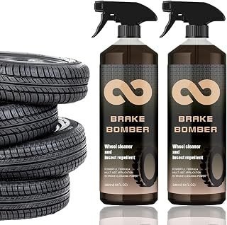 Stealth Garage Brake Bomber: Non-Acid Wheel Cleaner, Brake Bomber Wheel Cleaner, Rim Cleaner & Brake Dust Remover, Wheel Shine for Car Tires, Safe on Alloy, Chrome, and Painted Wheels (120ml 2pcs)