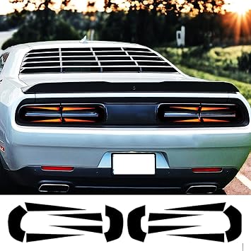 for Dodge Challenger 2015-2022, Rear Taillight Race Track Decal Sticker, Tail Light Tint Decal for Dodge Challenger