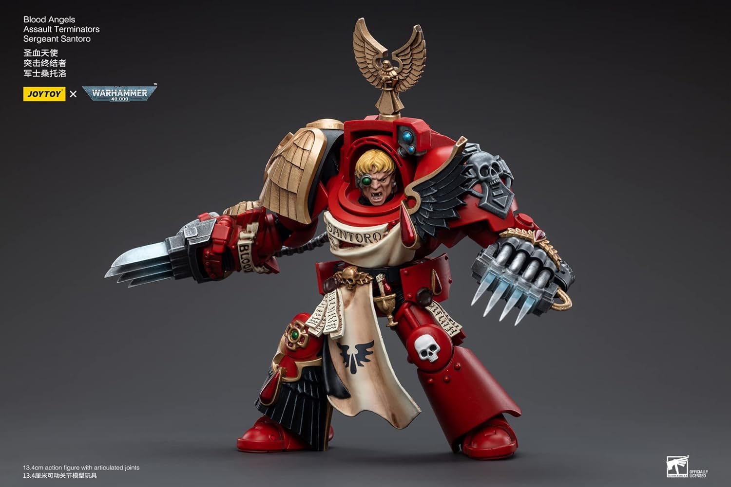 Warhammer 40k: Blood Angels Assault Terminators Brother Santoro 1:18 Scale Figure