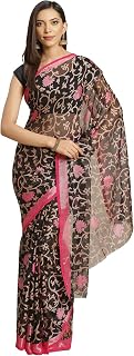 Women's Brasso Printed Saree With Blouse Piece