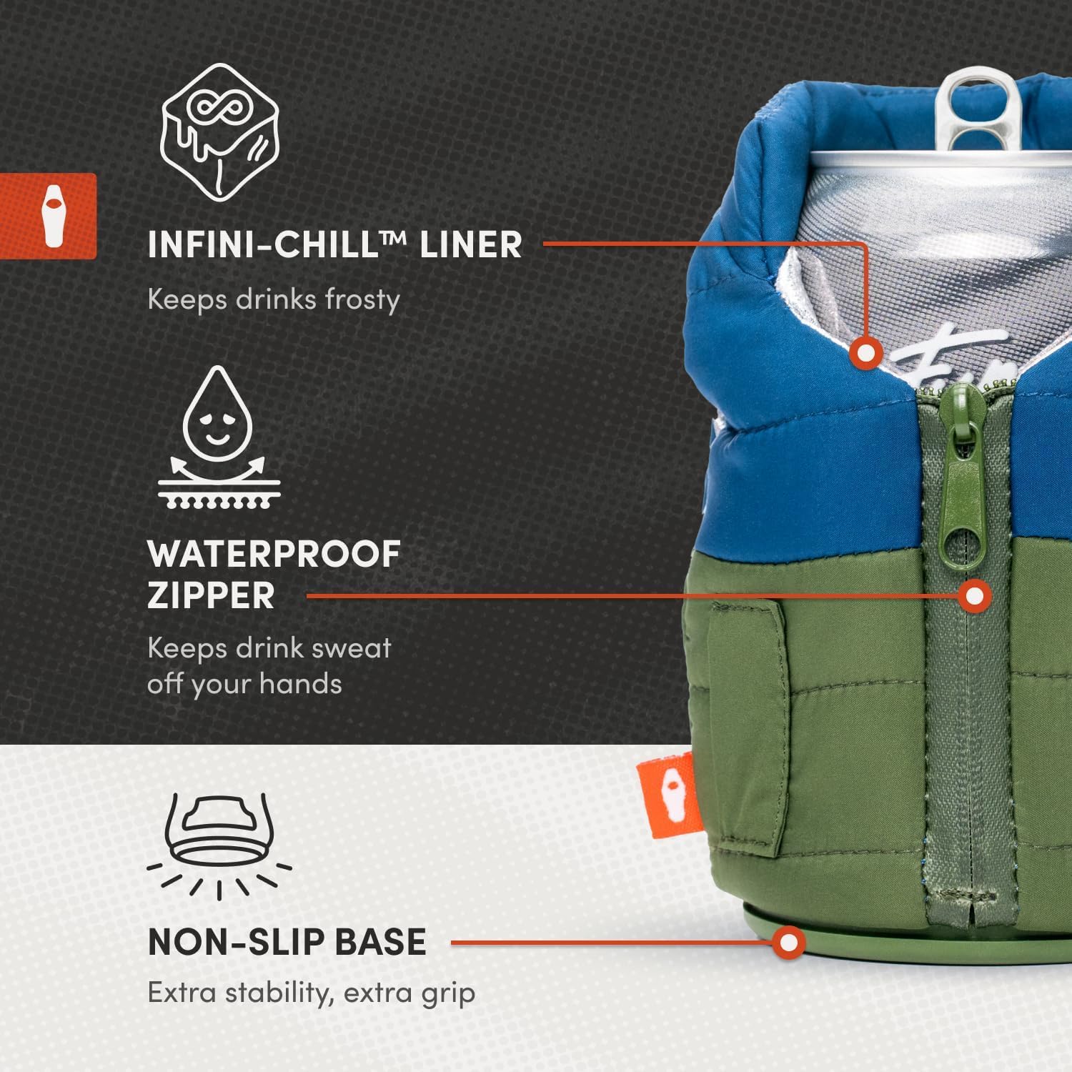 Puffin The Puffy Vest Insulated Can Cooler - 12 & 16 oz - Sandy White image 5