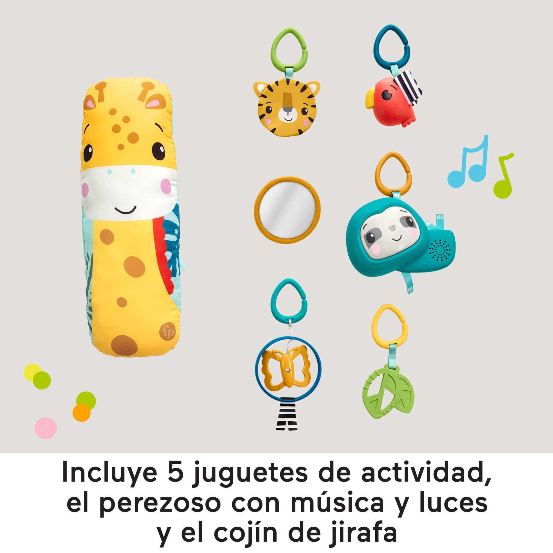 Fisher-Price Alfombra Gimnasio sensorial de Actividades Selva Tropical 3 en 1, con Accesorios, Luces y Sonidos, Juguete para bebé recién Nacido (Mattel HJW08)