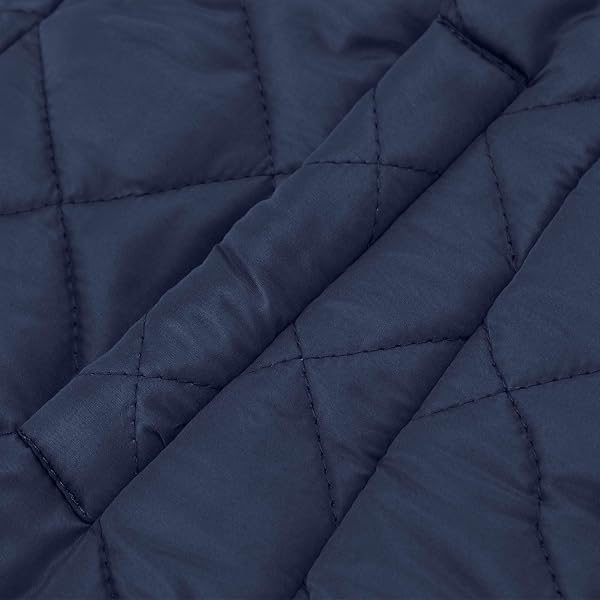 Veste matelassée décontractée à manches longues et revers de couleur unie pour femme#Z - 5