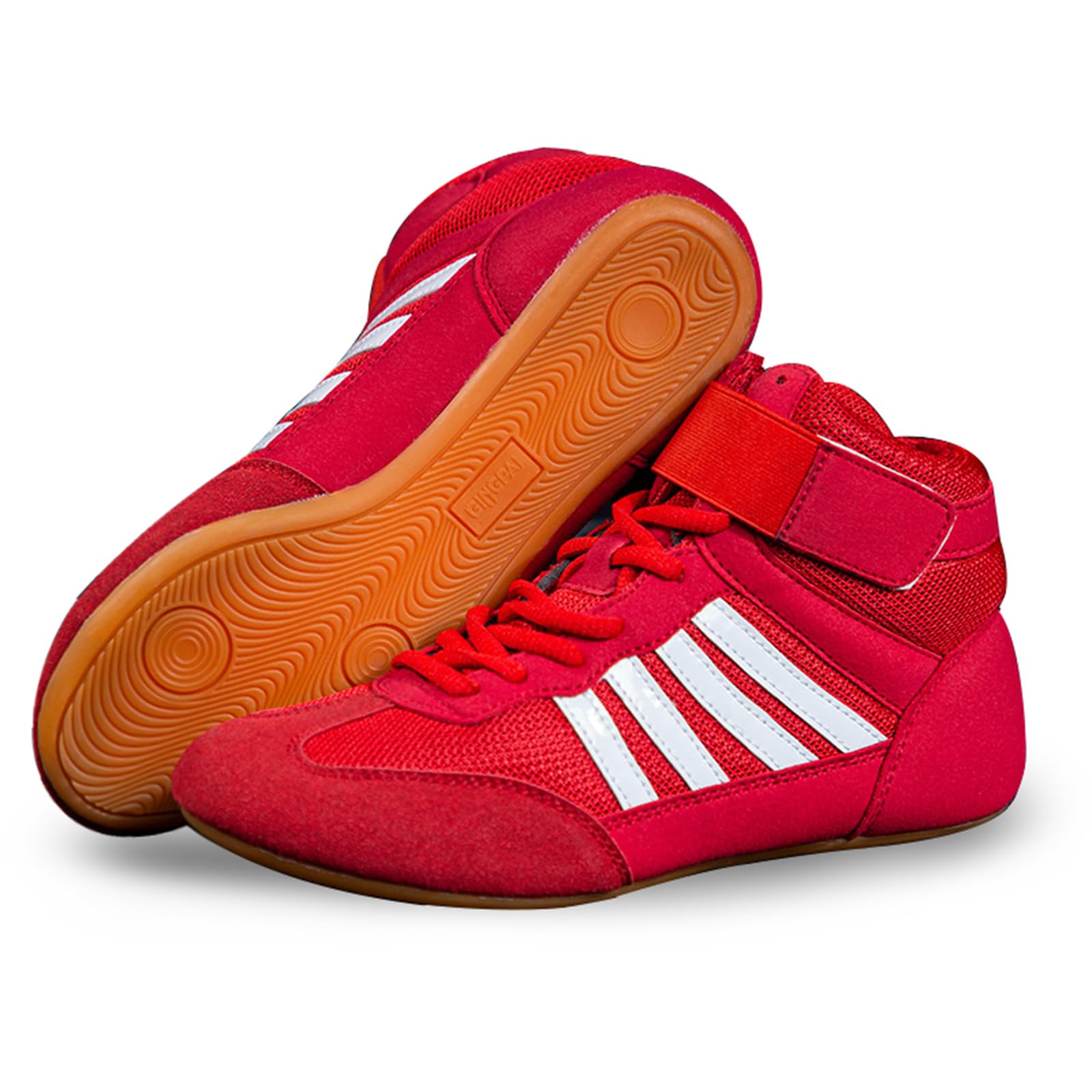 Chaussures De Lutte pour Enfants,Bottes De Boxe Mixte,Respirantes Wrestling Shoes,Chaussure Boxe avec Support éLevé,Respirantes,LéGèRes,Flexible,Chaussures SpéCiales pour La CompéTition