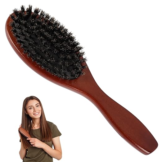 Boar Bristle Brush, AISEELY Hair Brush for Women Men Kid
