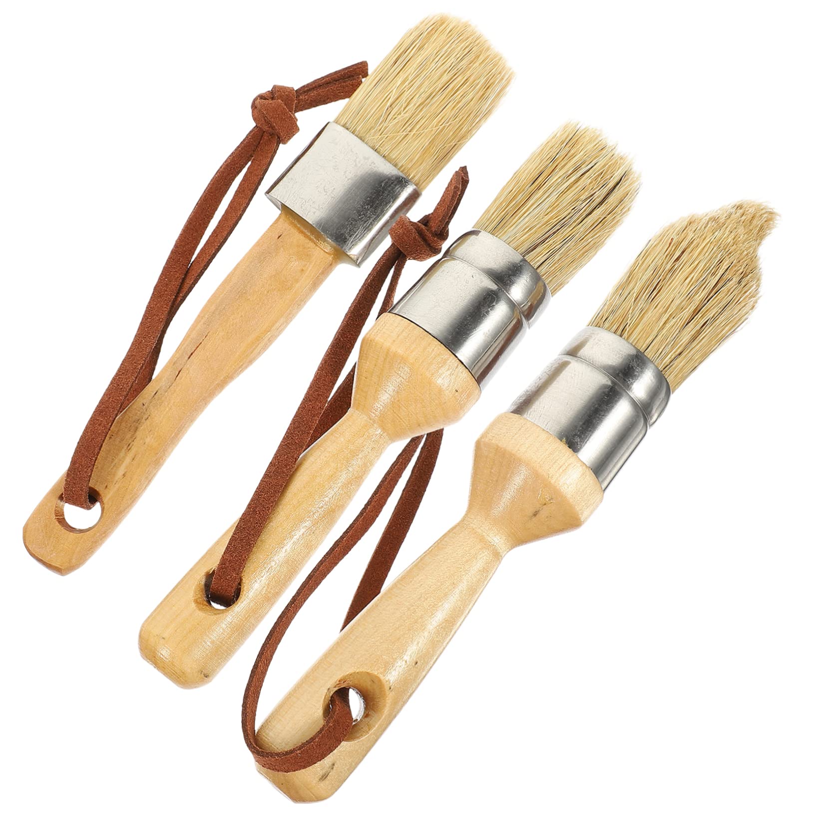 VILLCASE 3 Set Di Pennelli Per Pittura Con Setole Morbide E Manico in Legno Uso Quotidiano Pennelli Per Acquerelli Per La Casa 3 Pezzi*3
