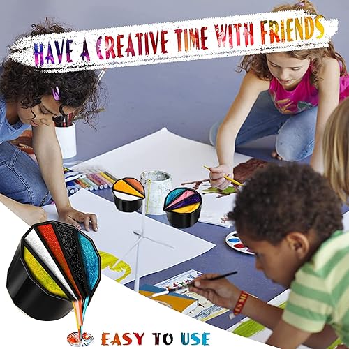 Miniatura 5 de Juego de 6 vasos divididos para verter pintura, copas para verter flores, kit de suministros de pintura acrílica para bricolaje y creación de