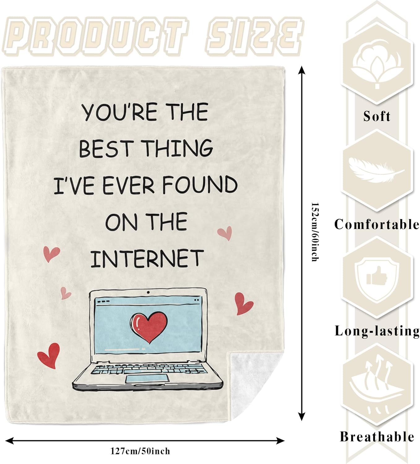 Anniversary Birthday Gifts for Men/Women Blanket 50"X60", Gifts for Boyfriend, Girlfriend Birthday Gift, Engagement/Wedding Gift for Couples, Long Distance Relationship Gifts, I Love You for Him - Image 6