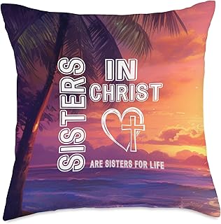 Sisters In Christ Love In Faith Women Faith-Based Christian Throw Pillow