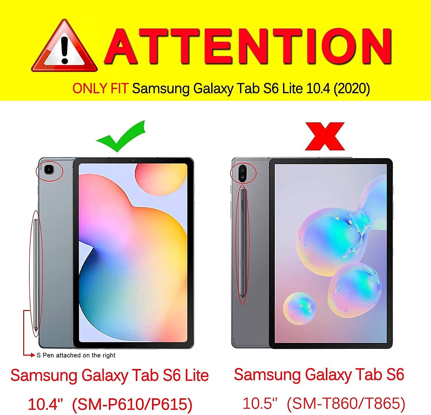 DUZZONA Slim Case for Samsung Galaxy Tab S6 Lite 10.4 Inch 2024/2022/2020 (SM-P620/P625/P610/P615/P613/P619) - Image 3