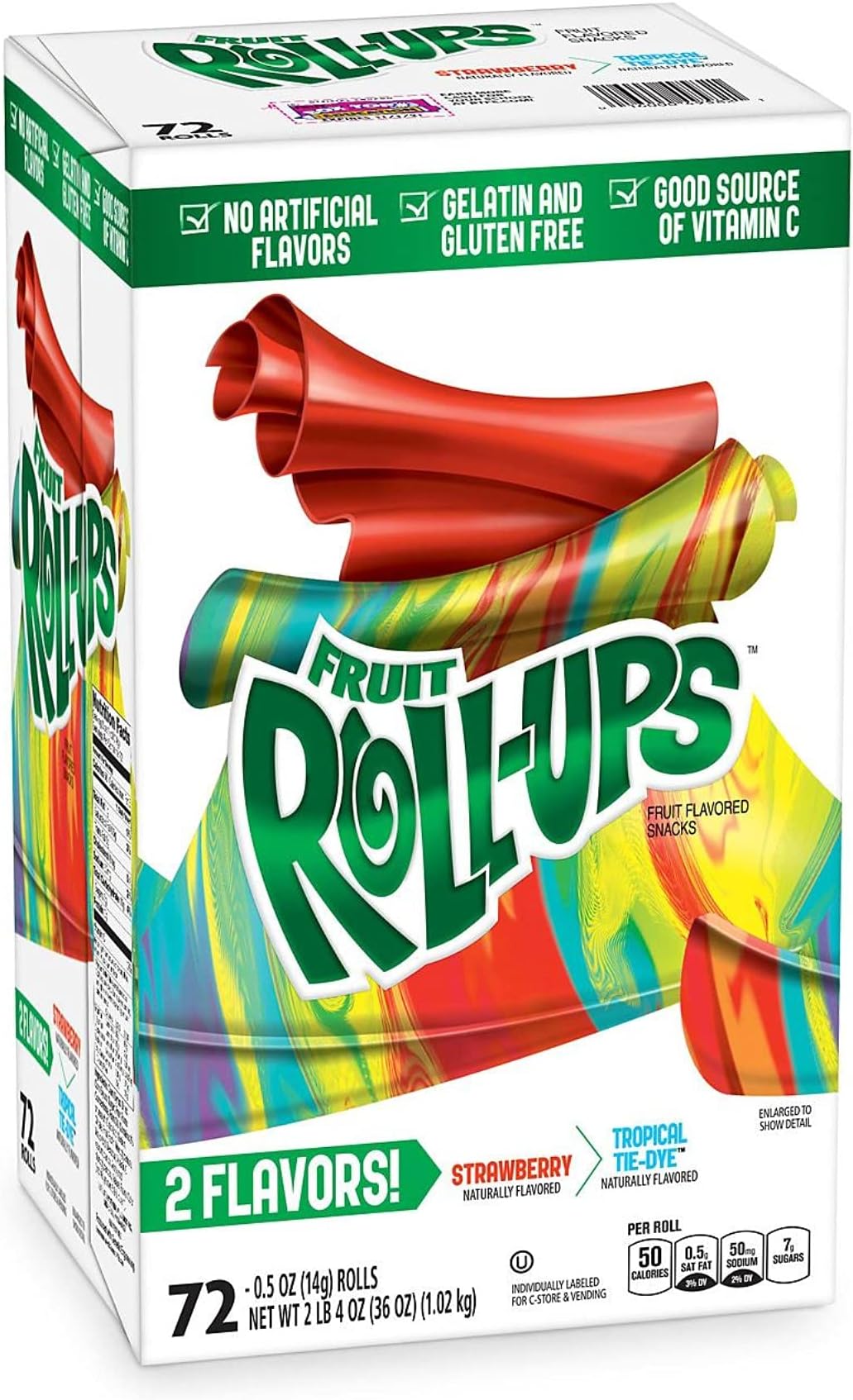 Fruit Roll- Ups, Variety Pack (0.5 Oz., 72 Ct.) Wholesale, Cheap, Discount, Bulk (1 - Pack)