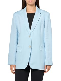 Anne Klein Womens Linen 2 Button Notch Collar JKT