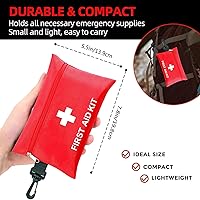 Vista 2 de Kit de primeros auxilios pequeño de 98 piezas, kit de primeros auxilios de viaje pequeño para tratar y proteger la mayoría de lesiones, mini kit