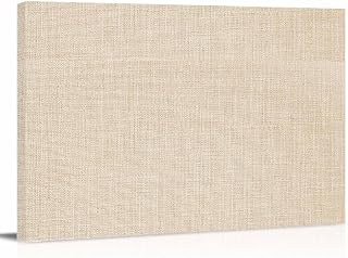Rullikatlyi Vintage Cream Wall Decor for Living Room Bedroom, Farmhouse Retro Beige Solid Color Bathroom Canvas Wall Art Aesthetic Modern, Kitchen Office Wood Oil Painting Pictures Decor 12"x8"