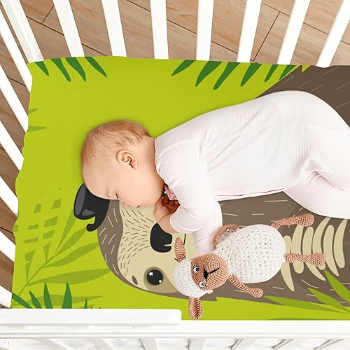 Miniatura 7 de KEEPREAL Juego de sábanas ajustables para cuna para niños y niñas, suaves, transpirables y cómodas de dibujos animados, juego de sábanas para cuna y