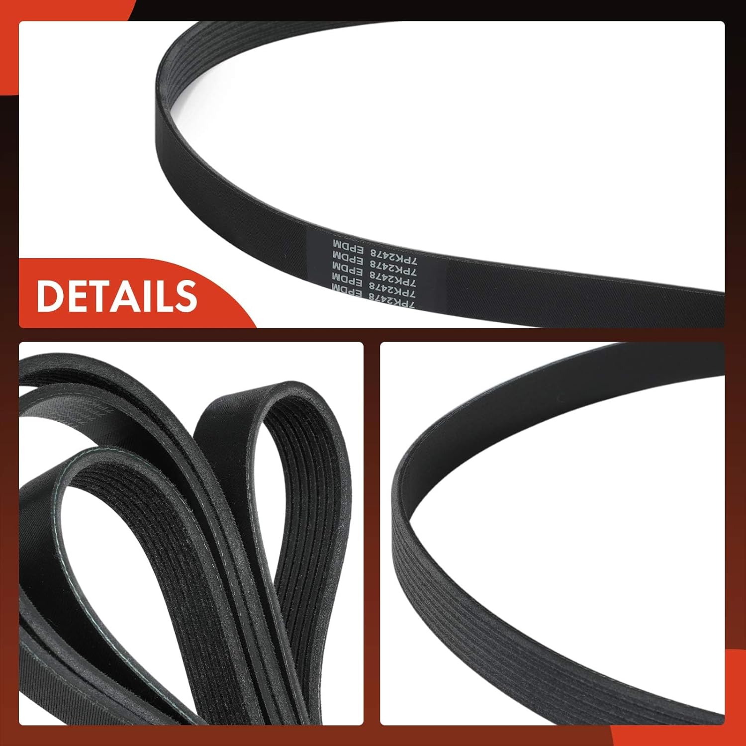 A-Premium Serpentine Belt 97.54 In For Dodge Ram 1500 2500 1994-1996, Ram 3500 1994, Dakota 1994-1996 & Ford Grand Marquis, Crown Victoria & Lincoln Town Car & Mercury Grand Marquis