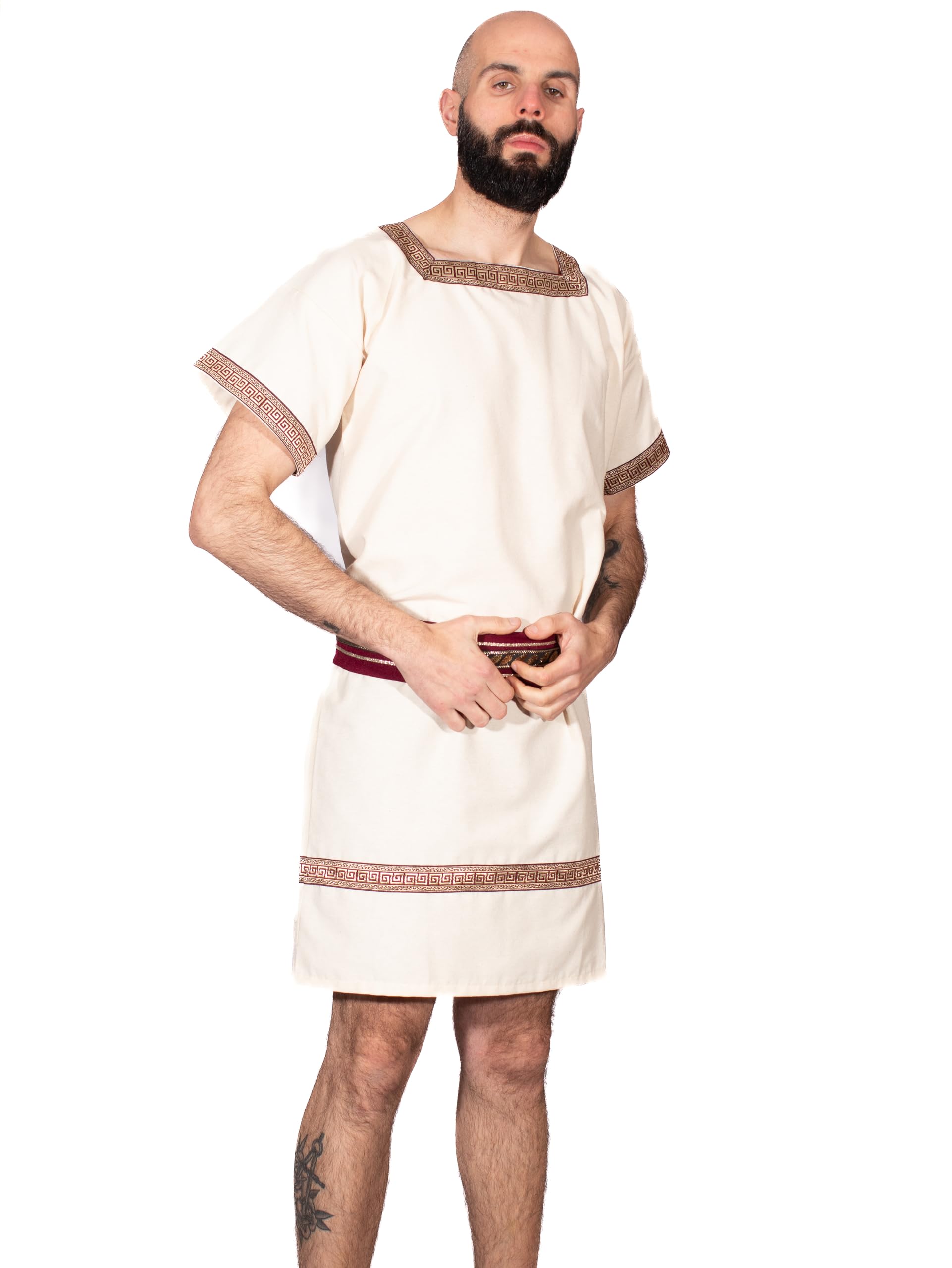 Yutecrea I Traje romano hombre Claudio - Trajes de Romanos - Disfraz de Romano Hombre (L)