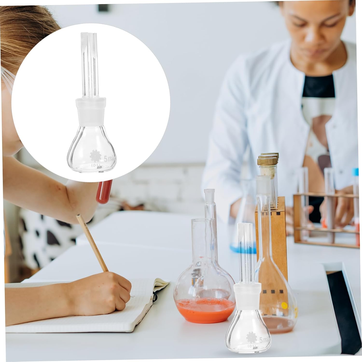 Hemobllo Glass Pycnometer Specific Gravity Bottle with Perforated Stopper for Lab Density Measurement Empty Reagent Storage Container for Industrial and Scientific Use