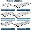 Toldo para ventana y puerta de 40x160 pulgadas, una pieza sin costuras, protección UV y lluvia, panel de policarbonato irrompible, toldo exterior para casa, ideal para exteriores y patio, a prueba de filtraciones 3