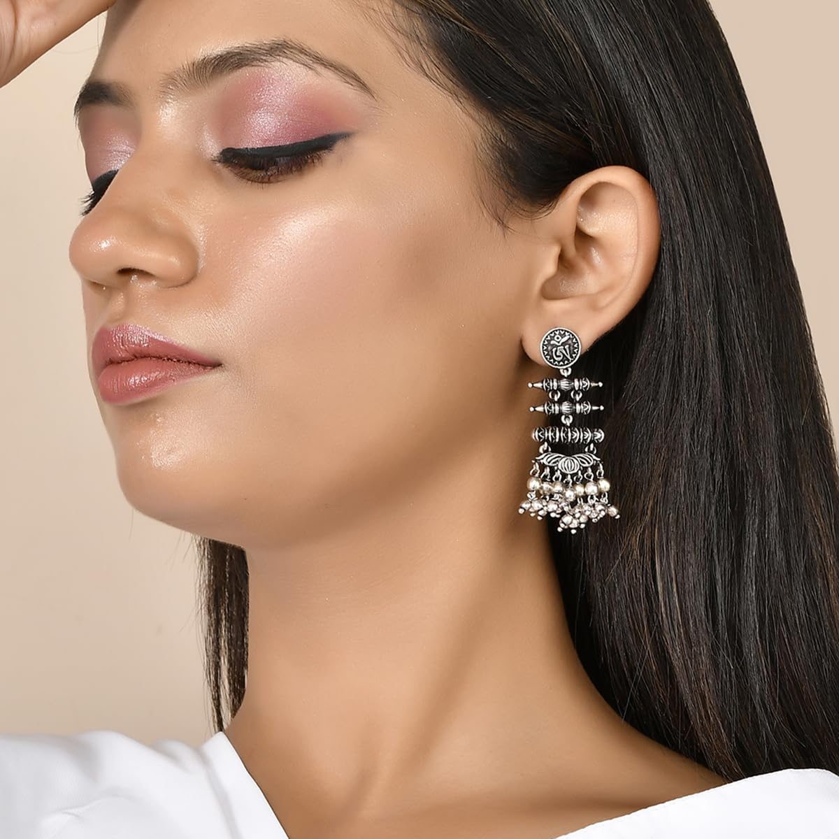 Bodhi Tashi Earrings, Spiritual Charm
