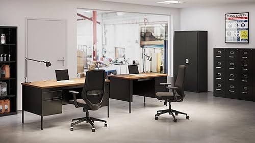 Miniatura 5 de Office Dimensions Archivador vertical comercial de 4 cajones de ancho de letras 22 pulgadas de profundidad color negro