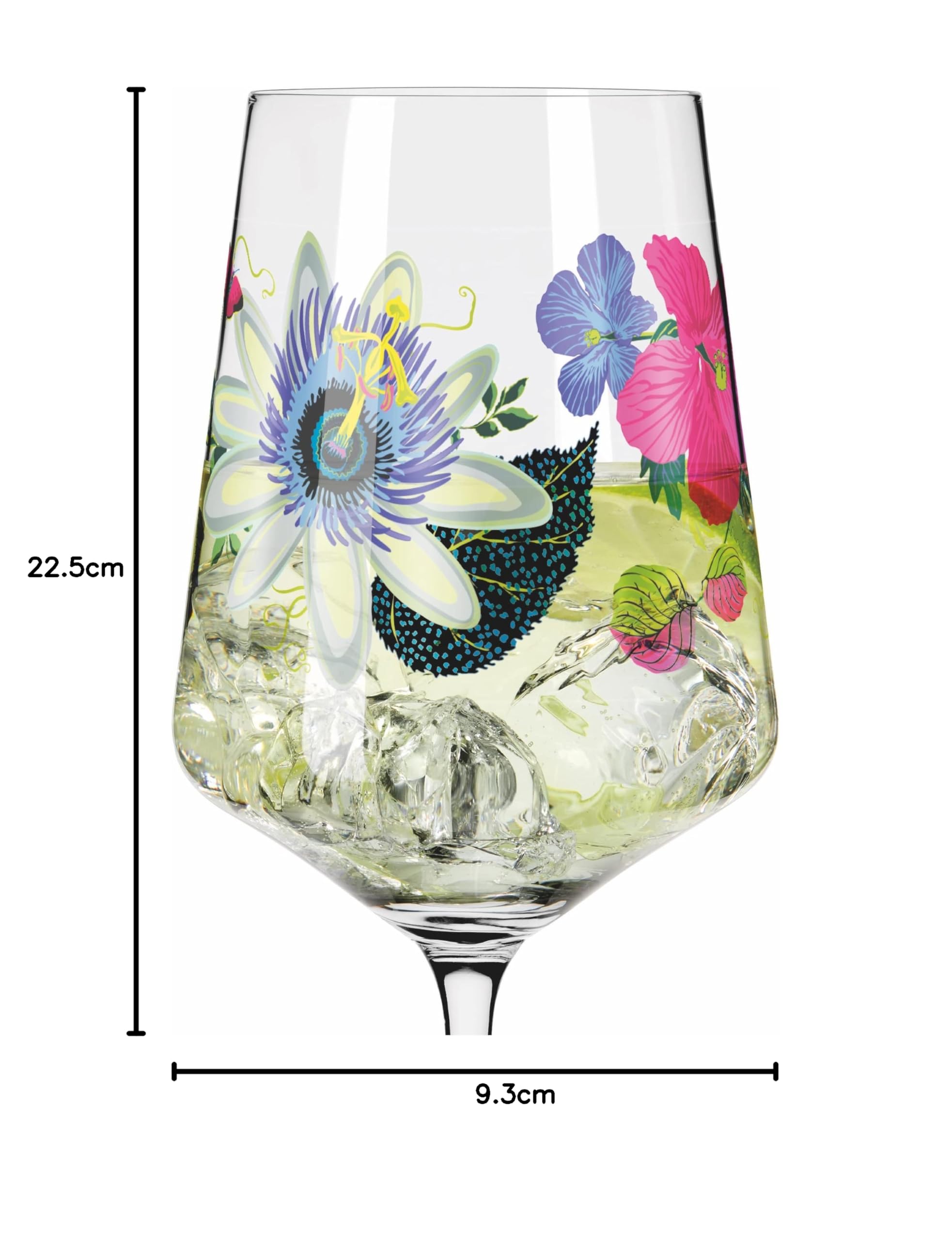 RITZENHOFF 2931010 Kieliszek do aperitifu 500 ml - seria Sommerrosa - motyw nr 10 z kolorową martwą naturą - Made in Germany