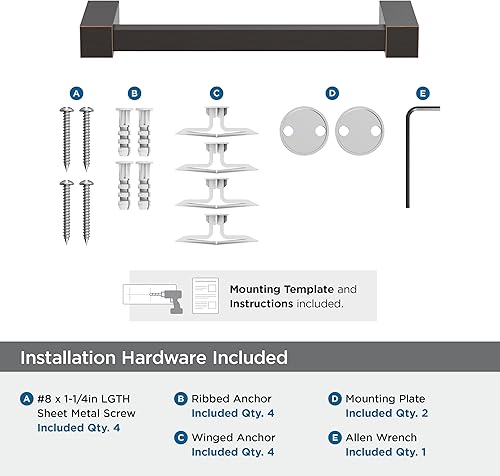 Vista 115 de Amerock BH3608226 Toallero cromado Toallero de 6-1/2 pulgadas (6.496 in) de longitud Monumento Toallero de mano para pared de baño Soporte