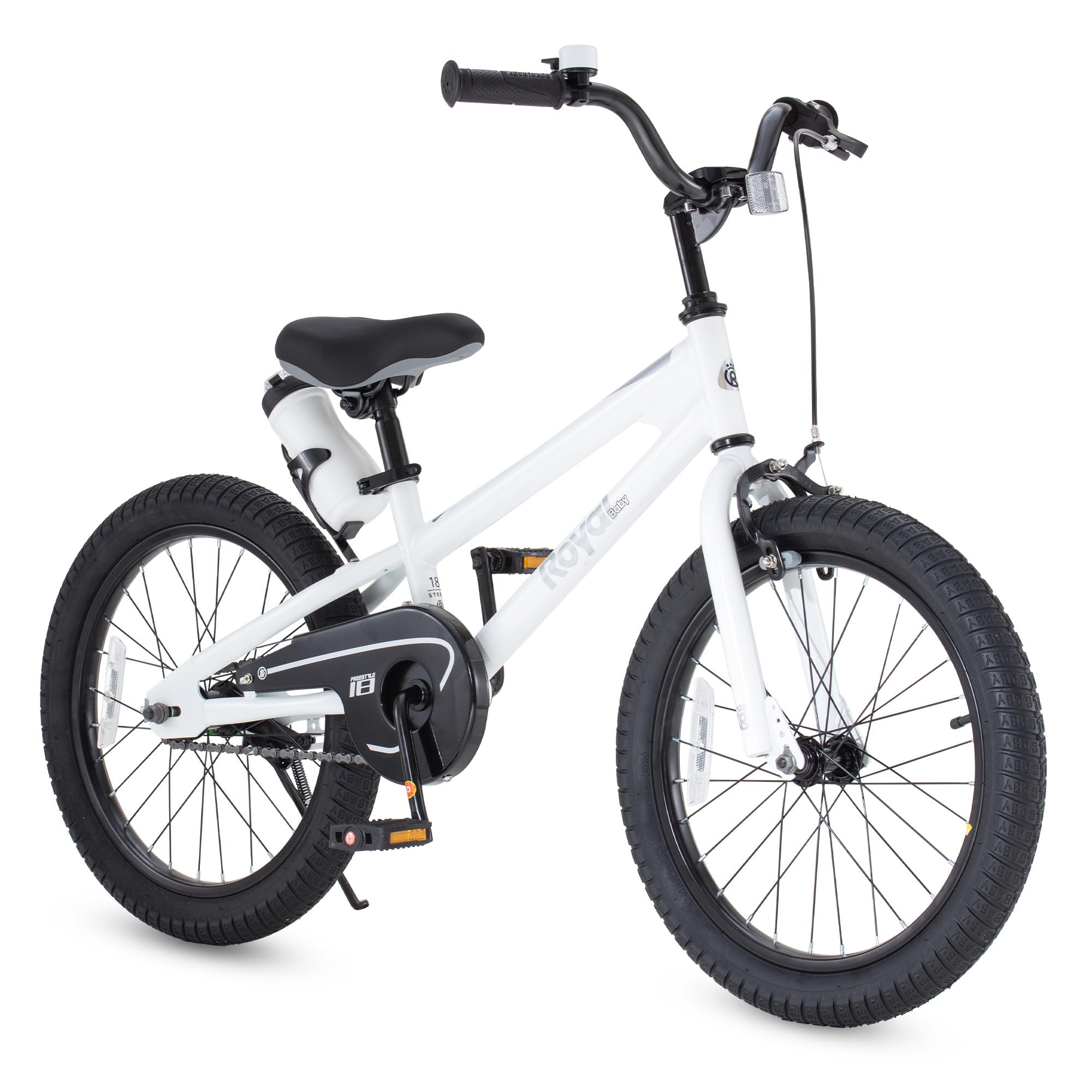 RoyalBaby Kids Bike Freestyle Classic & EZ Balance Pedal Switchable Bicycle, 12 14 16 18 Inch, 3-10 Years Toddler to Big KidsRecycled Claim Standard Blended