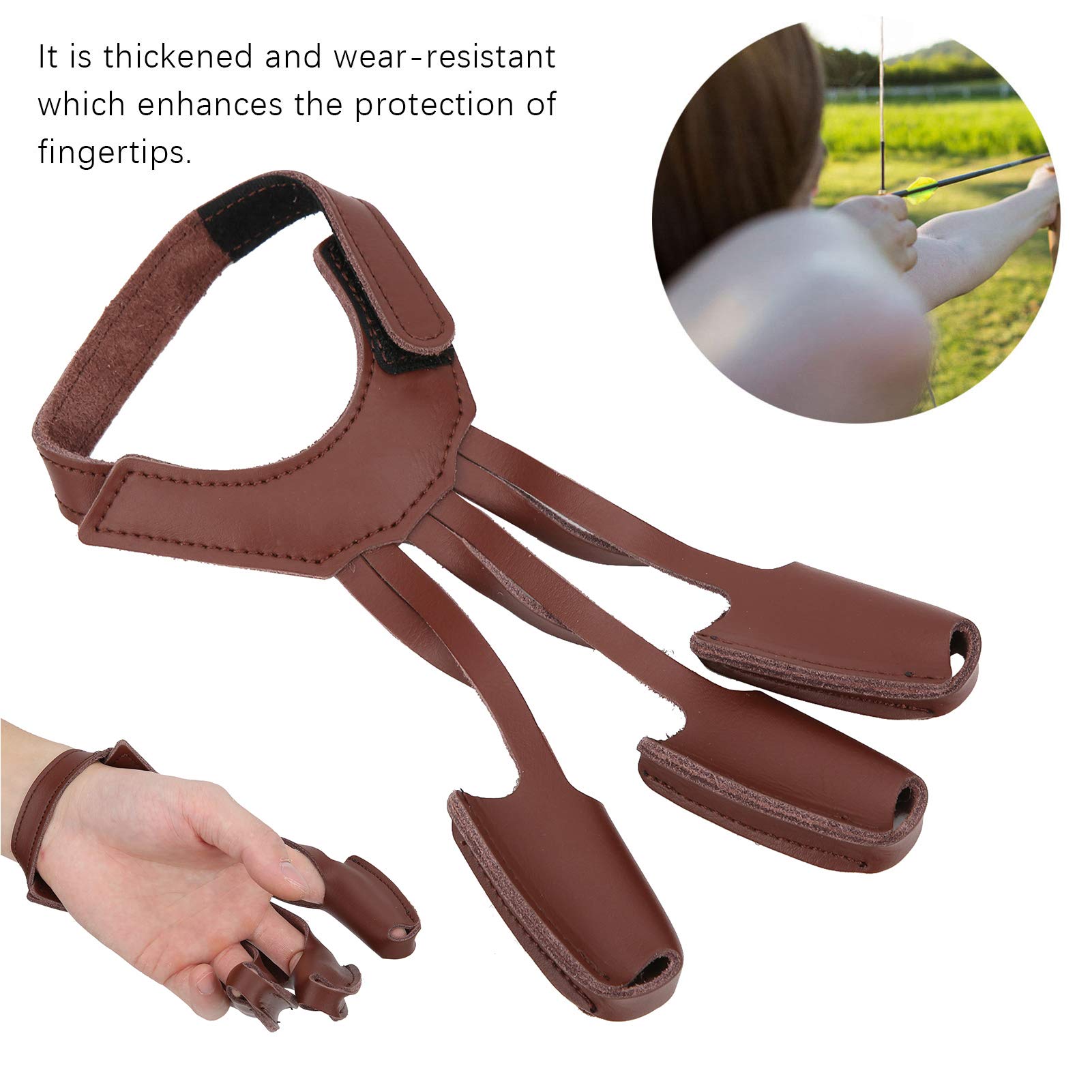 Gant De Tir à L'arc Vintage Bear Archery – Cuir – Taille L – USA – Occasion